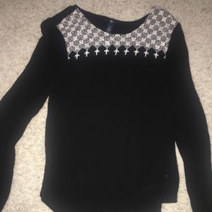 Black Long Sleeve Top
